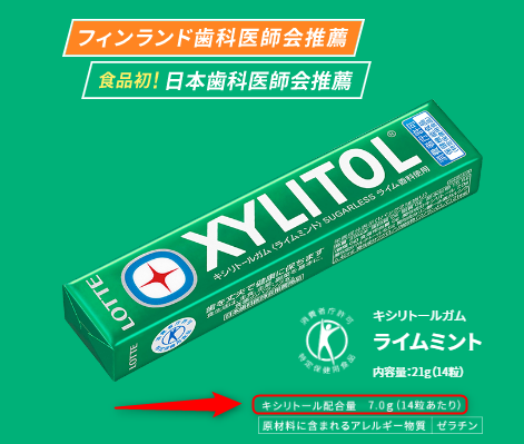 キシリトール配合量