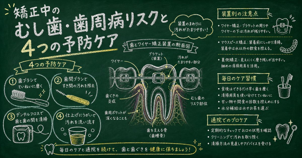 矯正中の虫歯で後悔しない！知っておきたいリスクと4つの予防ケア